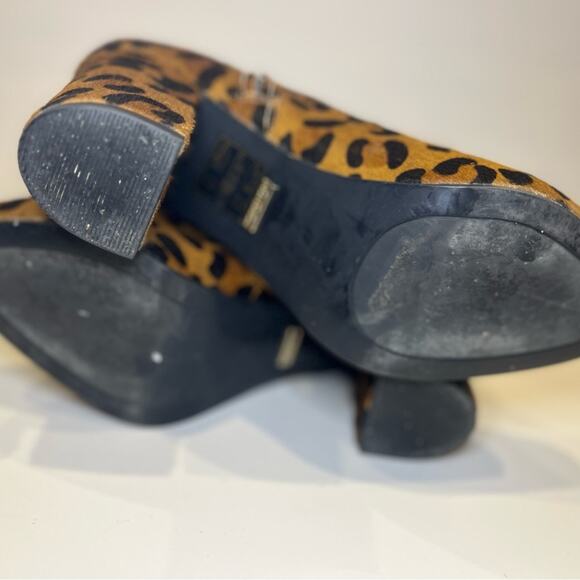 Topshop Women's Leopard Pony Hide Booties Size 7.5 - Picture 4 of 6